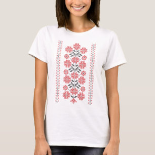 Traditionell Tatreez Embroidery Flowers Mönster bl T Shirt