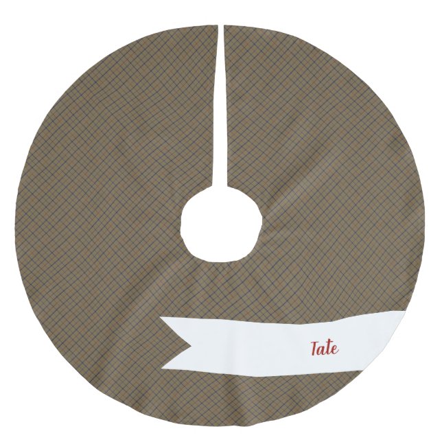 Traditionell Tattersall Brooks Kamelrandig Rutmöns Julgransmatta Borstad Polyester (Framsidan)