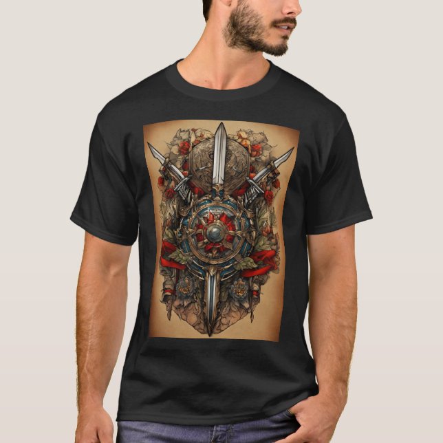 Traditionell Tattoo-inspirerad T-Shirt (Framsida)