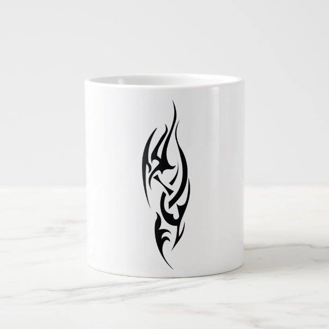 Traditionell tatuering inspirerad design jumbo mugg (Framsidan)