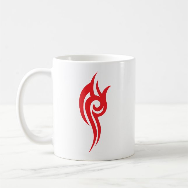Traditionell tatueringskonst inspirerad design kaffemugg (Vänster)
