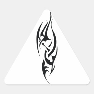 Traditionell tatueringskonst inspirerad design triangelformat klistermärke