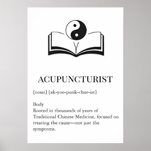 Traditionell TCM-väggkonst för akupunktörer Poster