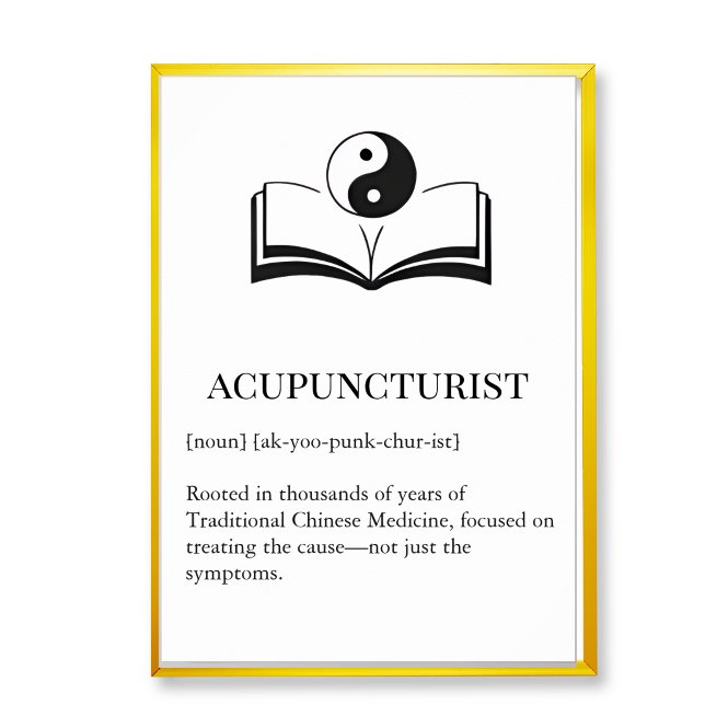 Traditionell TCM-väggkonst för akupunktörer Poster (Acupucture clinic wall decor art,  acupuncture wall chart)