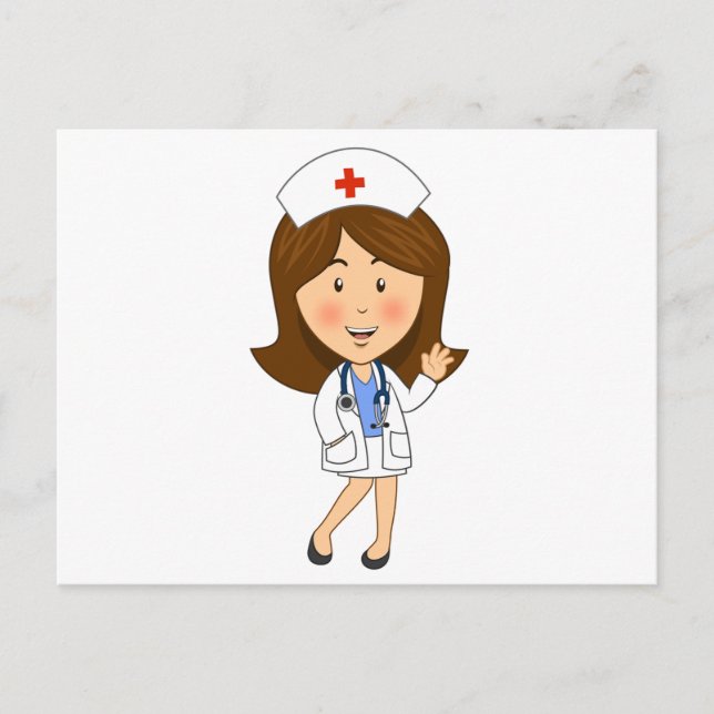 Traditionell Tecknad för sjukförsäkring Vykort (Framsida)