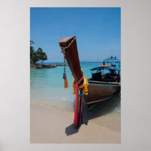 Traditionell thailändsk båt poster