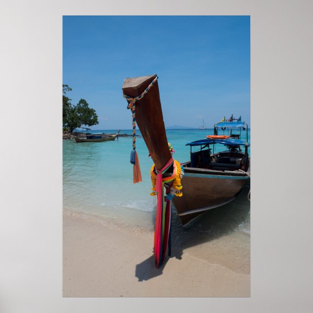 Traditionell thailändsk båt poster (Framsidan)