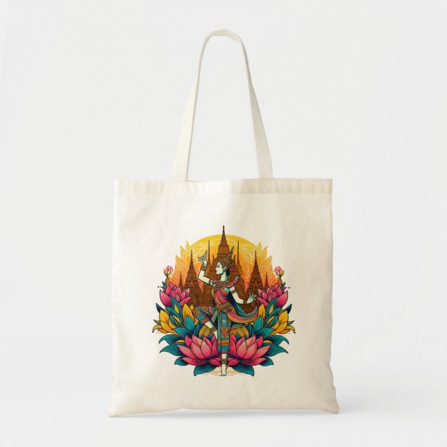 Traditionell thailändska dans, thailändska kulture tygkasse (Framsidan)