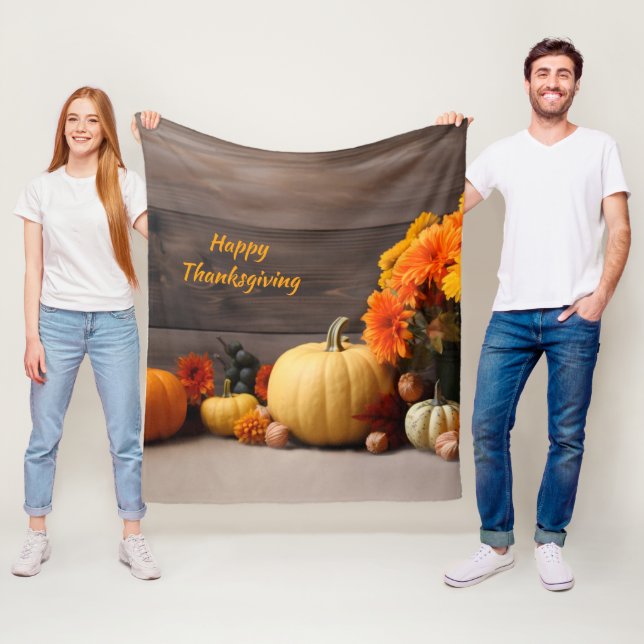 Traditionell Thanksgiving Fleece Blanket (På plats)