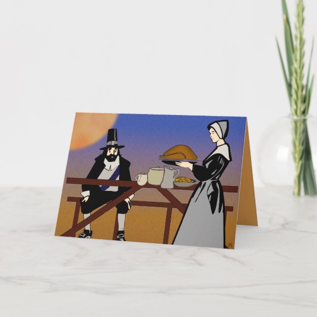 Traditionell Thanksgiving Helgkort (Framsida)