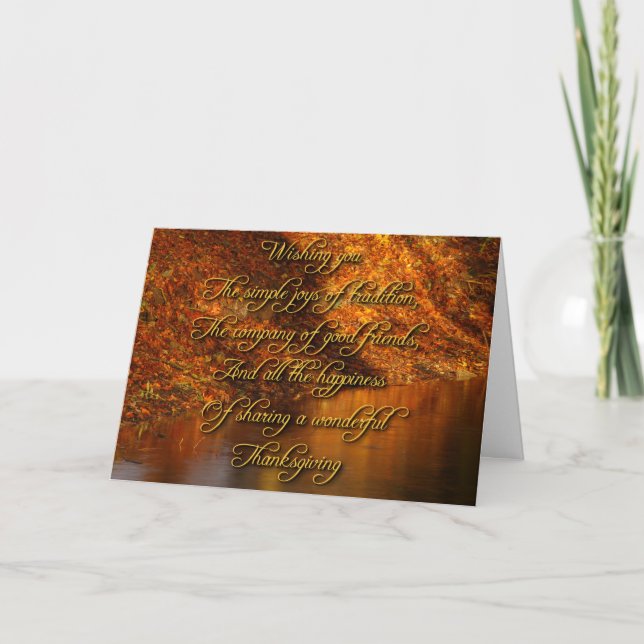 Traditionell Thanksgiving Helgkort (Framsida)