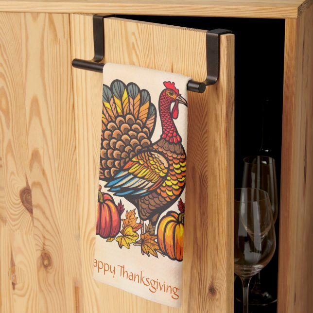 Traditionell Thanksgiving Kitchen Towel Kökshandduk (Thirds Fold)