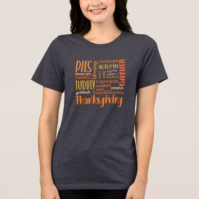 Traditionell Thanksgiving Kvinnor i T-Shirt (Framsida)