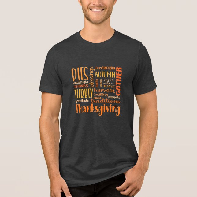 Traditionell Thanksgiving Manar-Shirt T Shirt (Framsida)