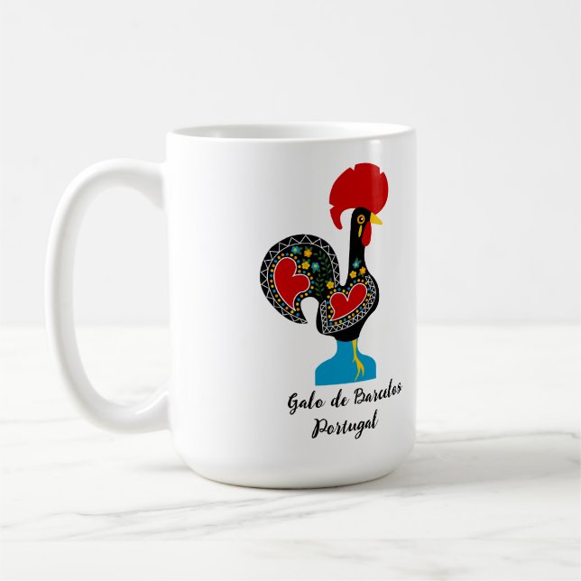 Traditionell Tupp i Barcelona i svartvitt Kaffemugg (Vänster)