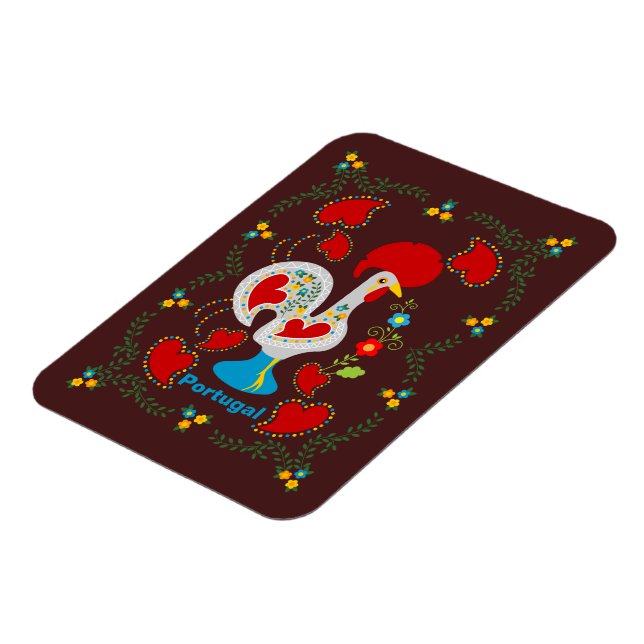 Traditionell tupp i Barcelona i vitt Magnet (Vänstra Sidan)