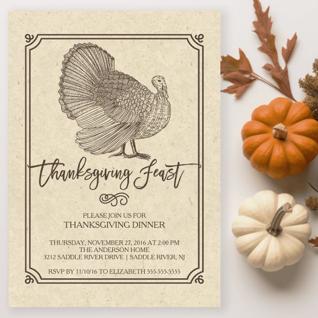 Traditionell turkisk Thanksgiving - färskast Inbjudningar (Skapare uppladdad)