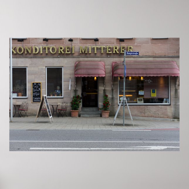 Traditionell tysk konditorei i Nürmberg Poster (Framsidan)