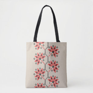 Traditionell ukrainsk broderiy Tote Bag Tygkasse