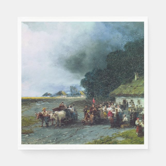 Traditionell ukrainsk bröllop (Ukraina) (Äktenskap Pappersservett (Framsidan)