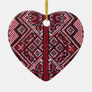 Traditionell ukrainsk design julgransprydnad keramik