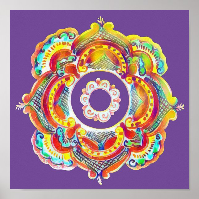 Traditionell ukrainsk folkdekör poster (Framsidan)