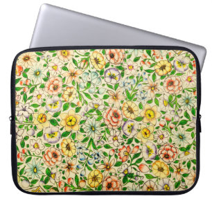 Traditionell utformning av Blommigten Vår i Indien Laptop Fodral