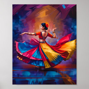Traditionell utskrift av dansare, Poster Papper (p