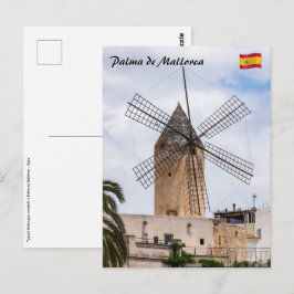 Traditionell väderkvarn i Palma de Mallorca - Span Vykort