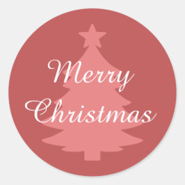 Traditionell - Varmröd - God jul-fästare Runt Klistermärke