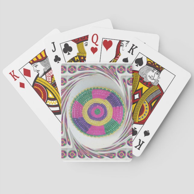 Traditionell vävnad av plåt casinokort (Baksidan)