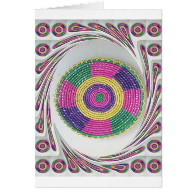 Traditionell vävnad av plåt hälsningskort (Framsidan)