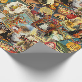 Traditionell Vintage Halloween-avoupage Presentpapper