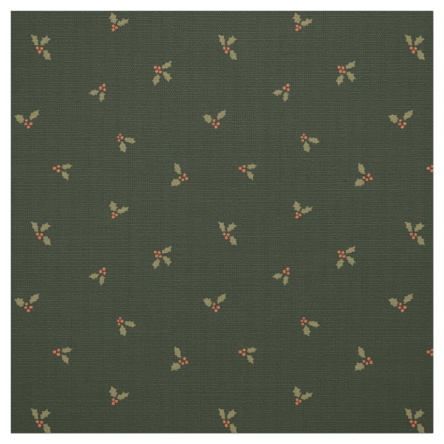 Traditionell Vintage Jul Holly Mistel Tyg (Provkarta)