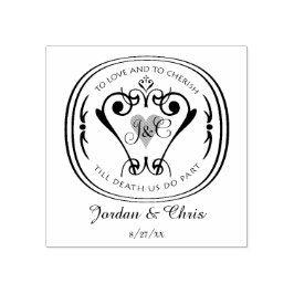 Traditionell Vows Vapensköld Wood Art Frimärke Stämpel