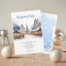 Traditionell Watercolor Winter God jul