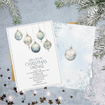 Traditionell Watercolor Winter God jul Invi