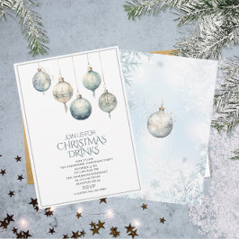 Traditionell Watercolor Winter God jul Invi Inbjudningar