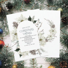 Traditionell Watercolor Winter God jul Invi Inbjudningar