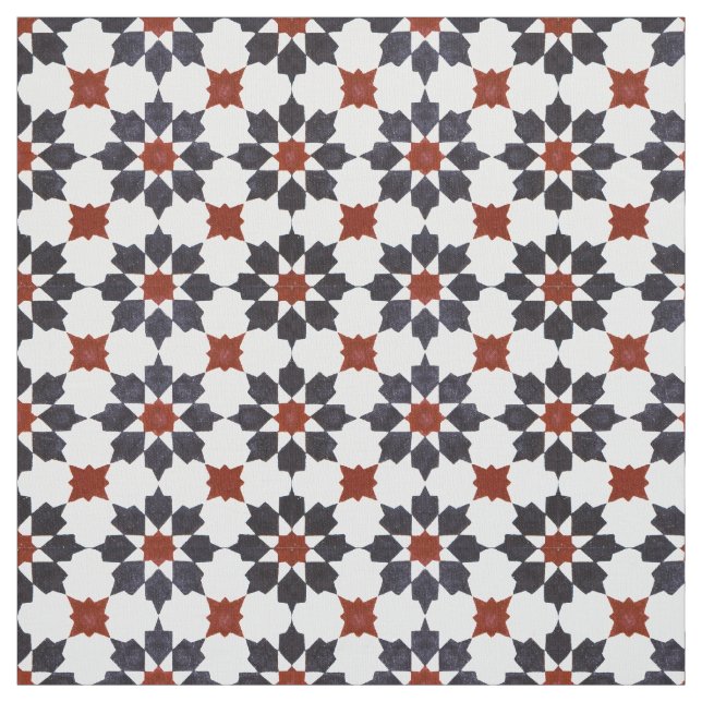 Traditionell Zillij Moroccan Mönster Tyg (Prov)