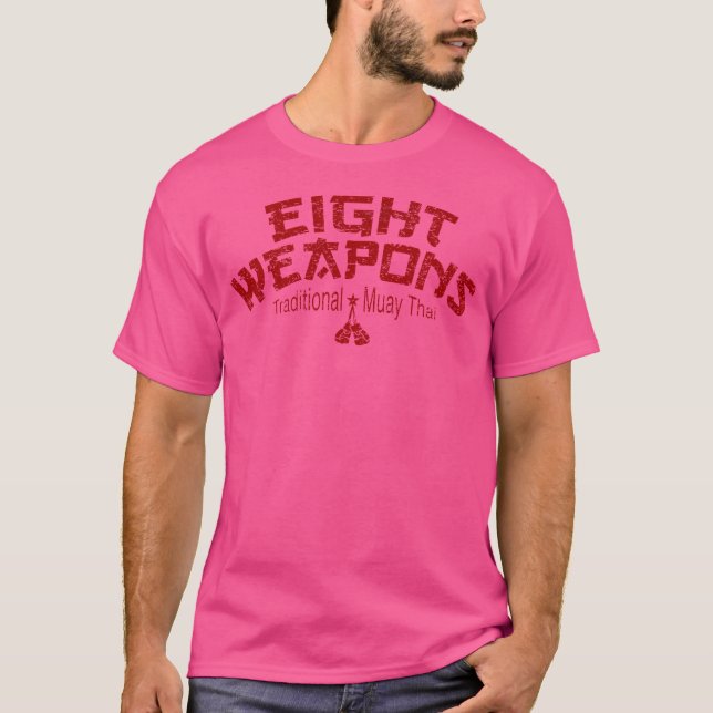 Traditionella åtta vapen Muay Thai T Shirt (Framsida)