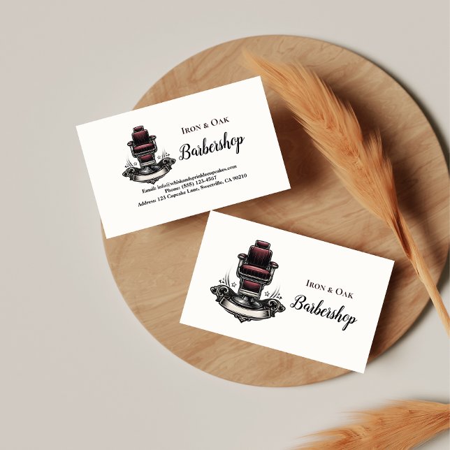 Traditionella Barberarverktyg Klassisk Personlig V Visitkort (Skapare uppladdad)