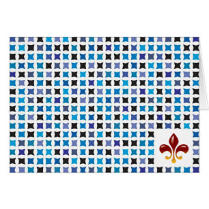 Traditionella blå anteckningskort hälsningskort