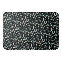 Traditionella Blåor i Löv Mönster på svart