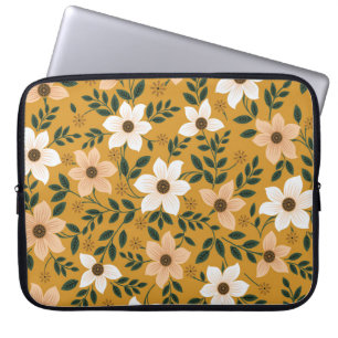 Traditionella blommor: Muster Seamless Mönster Laptop Fodral