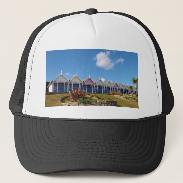 Traditionella brittiska strandstugor keps (Framsida)