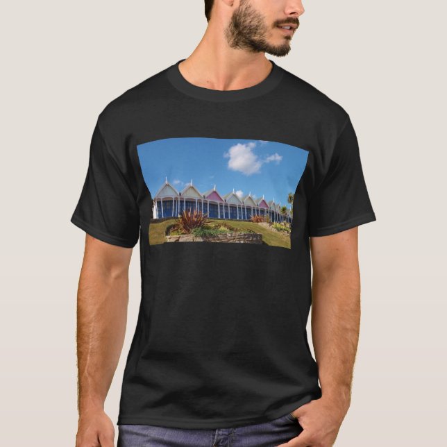Traditionella brittiska strandstugor tröja (Framsida)