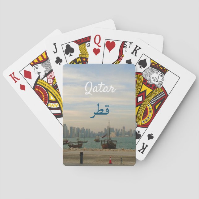Traditionella diskar i Doha Qatar Casinokort (Baksidan)