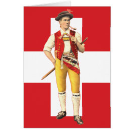 Traditionella dräkter av Appenzell Innerrhoden Hälsningskort
