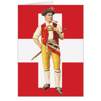 Traditionella dräkter av Appenzell Innerrhoden Hälsningskort
